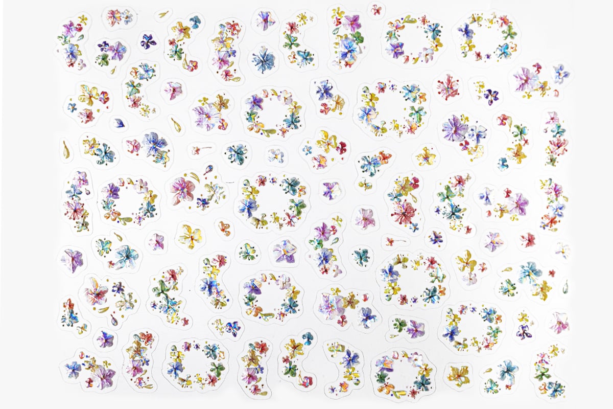 Jolifin LAVENI XL Sticker - Blümchen