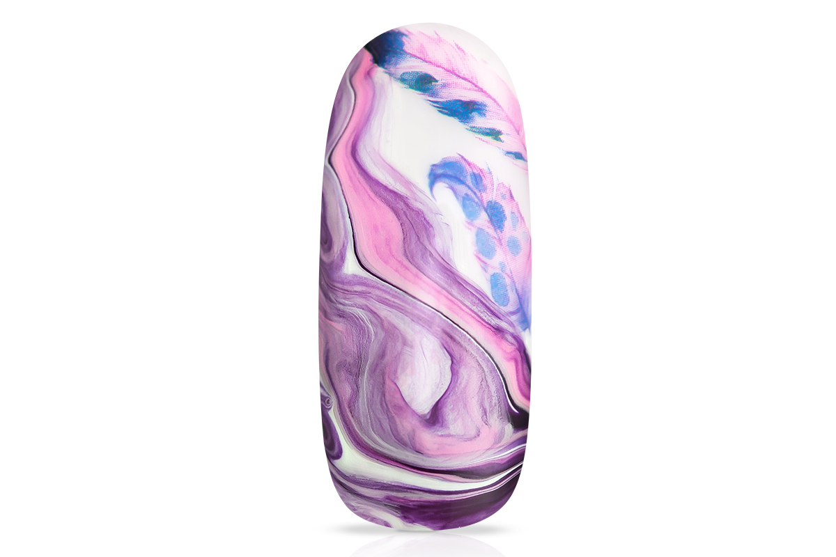 Jolifin Nail Art Tattoo Watercolour Feathers purple