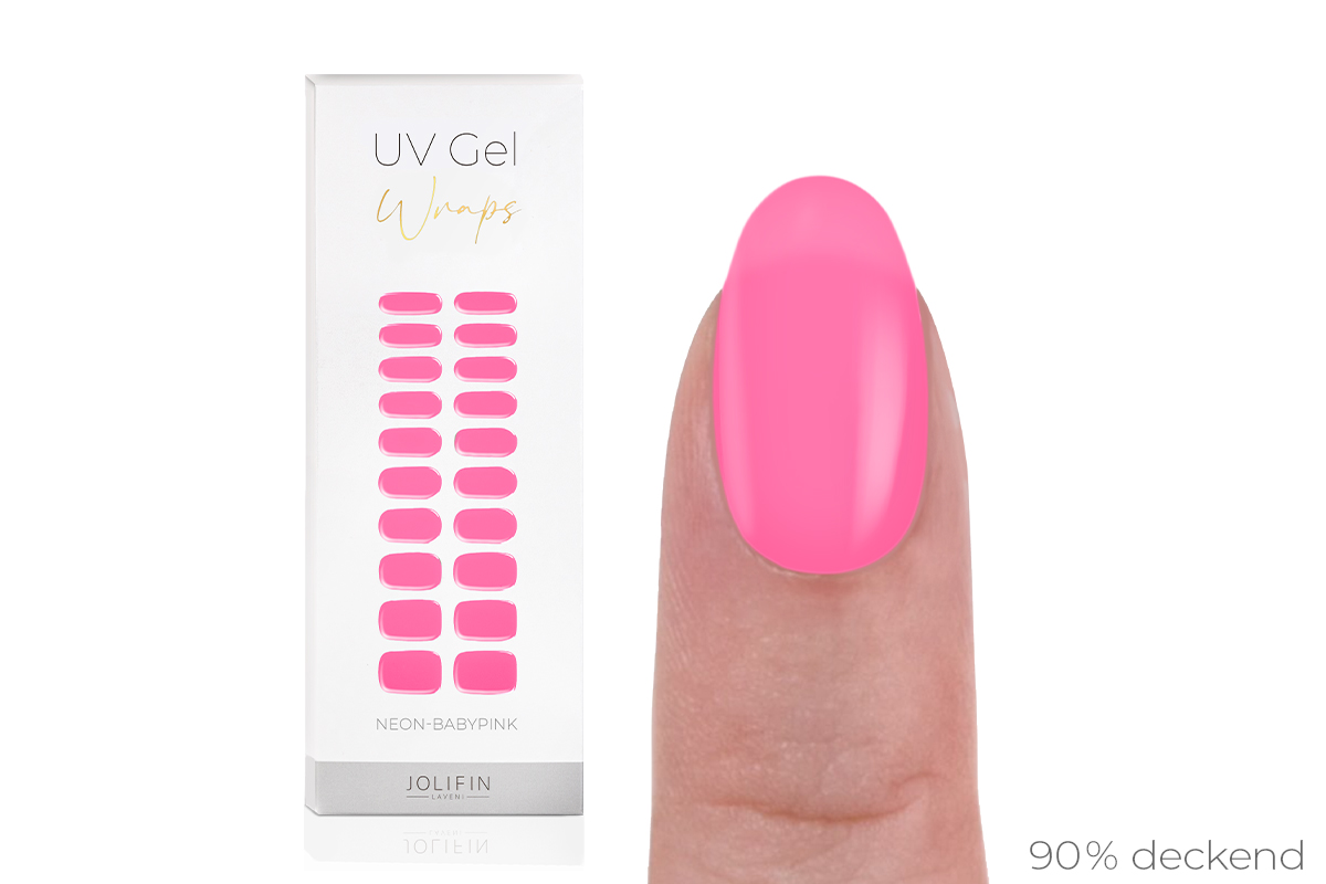 Jolifin LAVENI UV Gel Wraps - neon baby pink