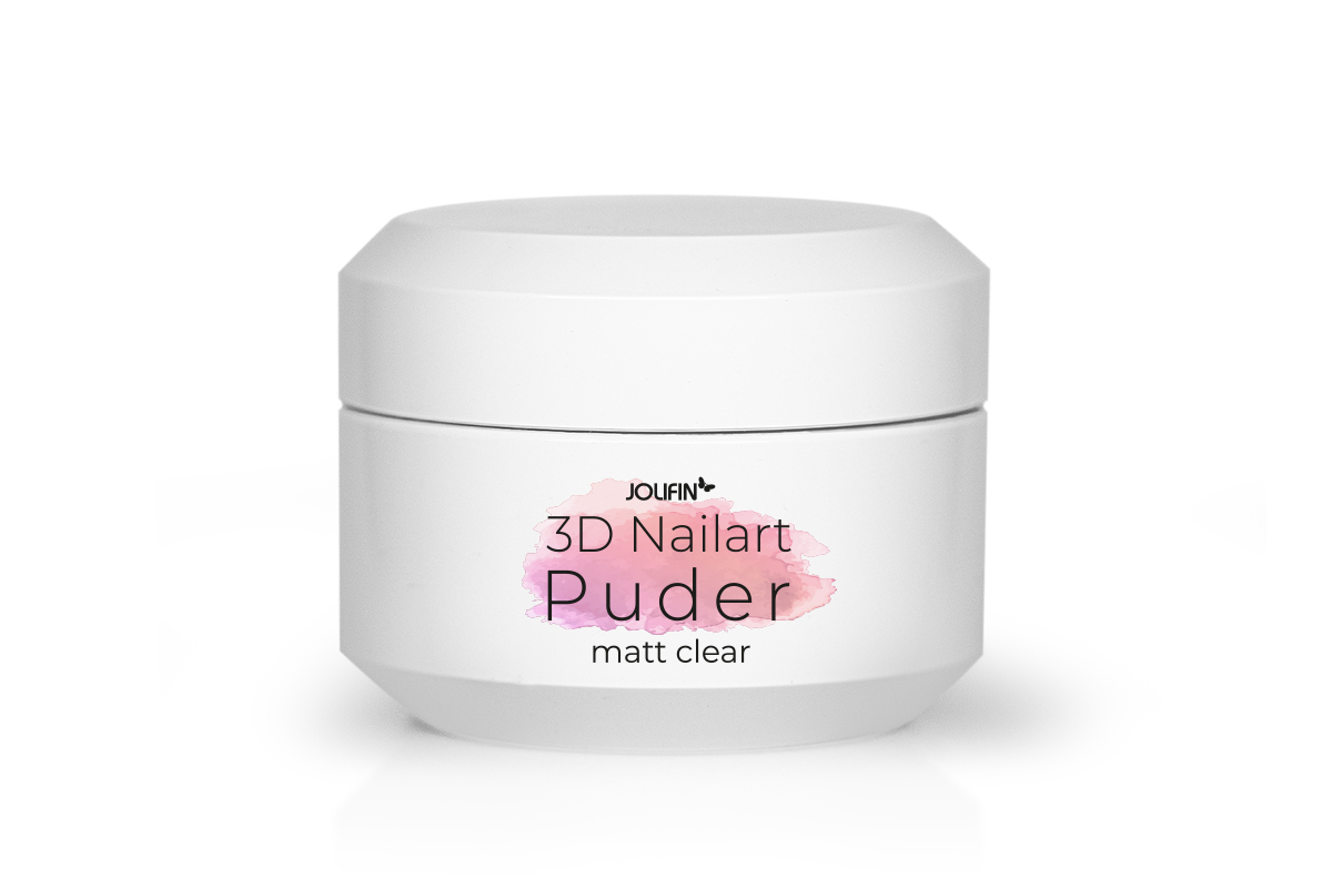 Jolifin 3D Nailart Puder - matt clear 10g