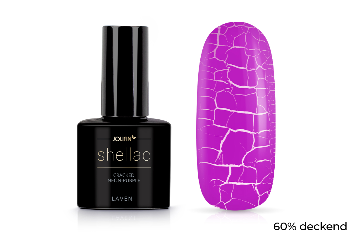 Jolifin LAVENI Shellac - cracked neon-purple 10ml Jolifin LAVENI Shellac - cracked neon-purple 10ml