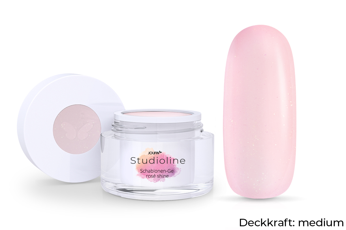 Jolifin Studioline - Schablonen-Gel rosé shine 5ml