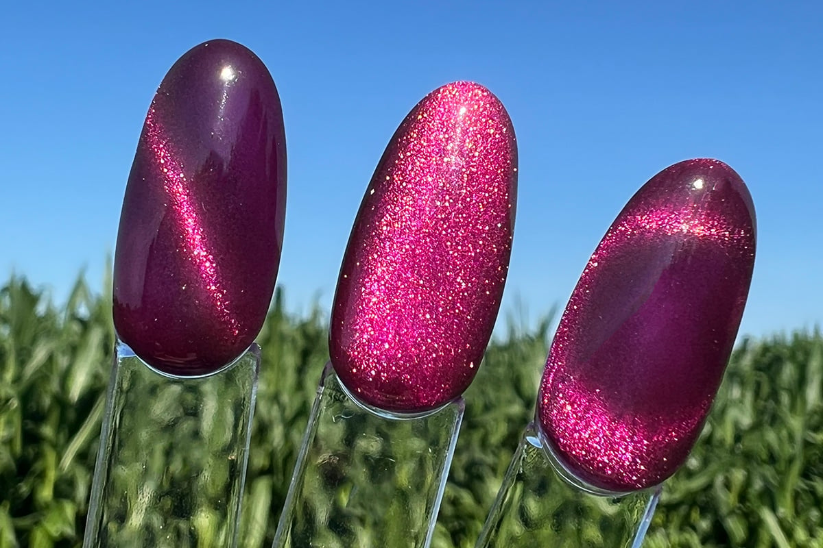 Jolifin LAVENI Shellac - 9D Cat-Eye fruity berry 10ml