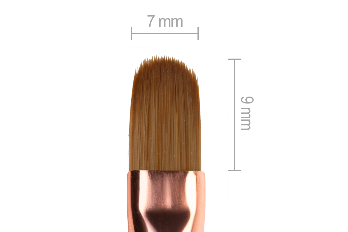 Jolifin Grey-Rosé Brush - oval size 8
