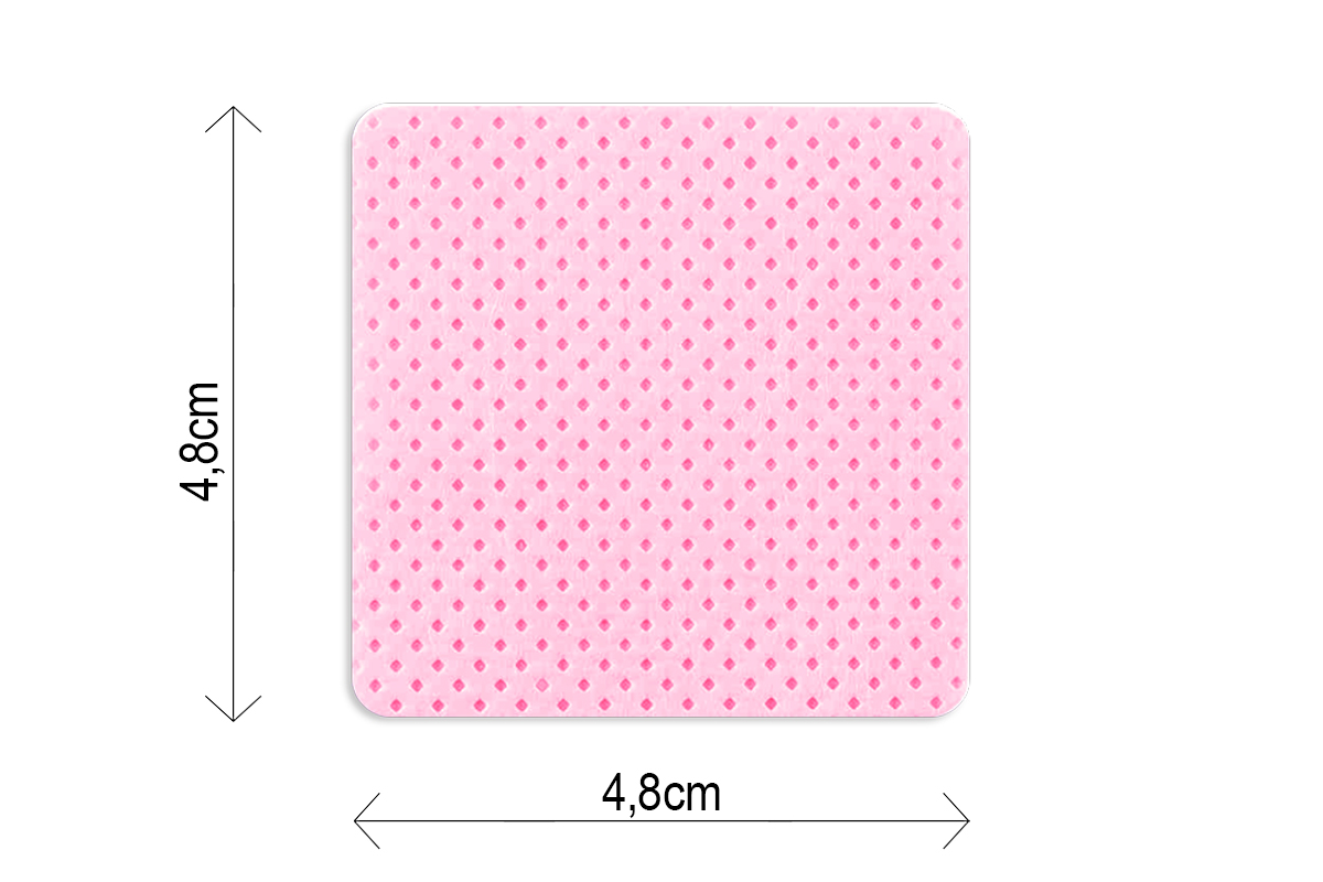 Jolifin Zellstofftupfer - rosa extra dünn 200 Stück (fusselfrei)