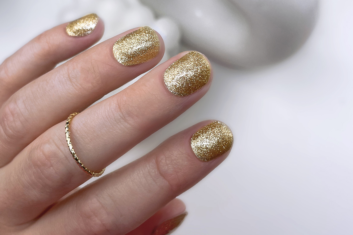 Jolifin LAVENI UV Gel-Wraps - champagne Glitter