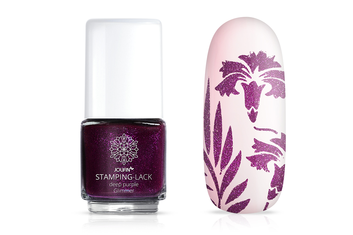 Jolifin Stamping Lacquer - deep purple Glimmer 12ml