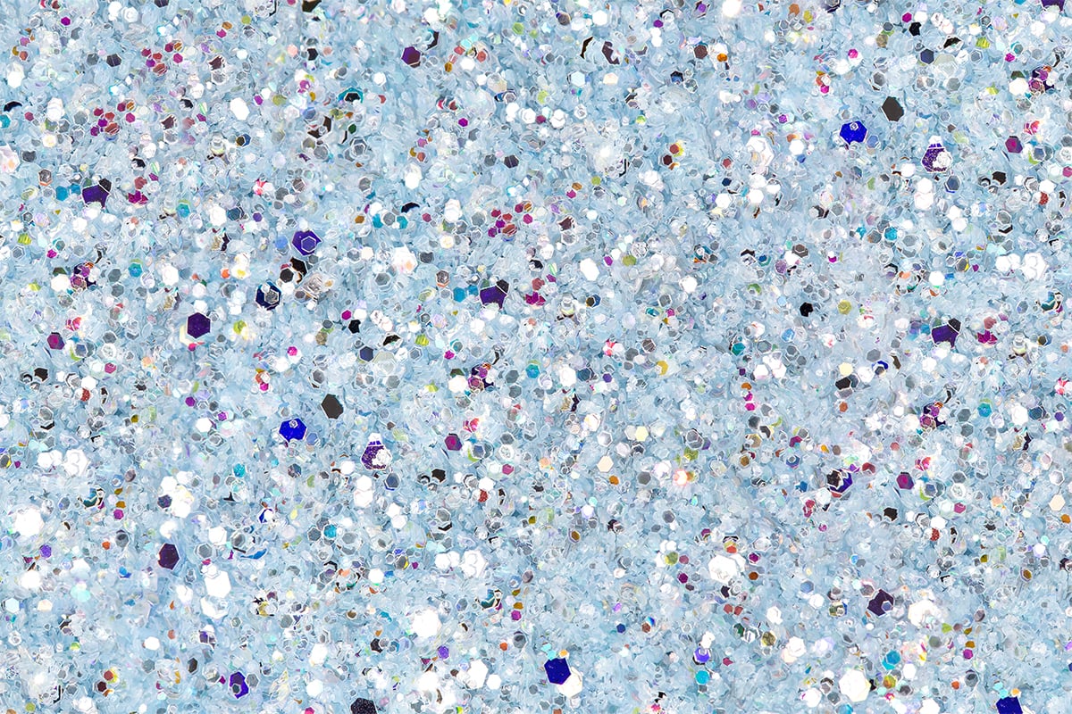 Jolifin Glitterpowder Silvermix - sky blue