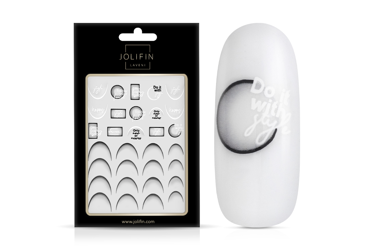 Jolifin LAVENI XL Sticker - Ombre French round black