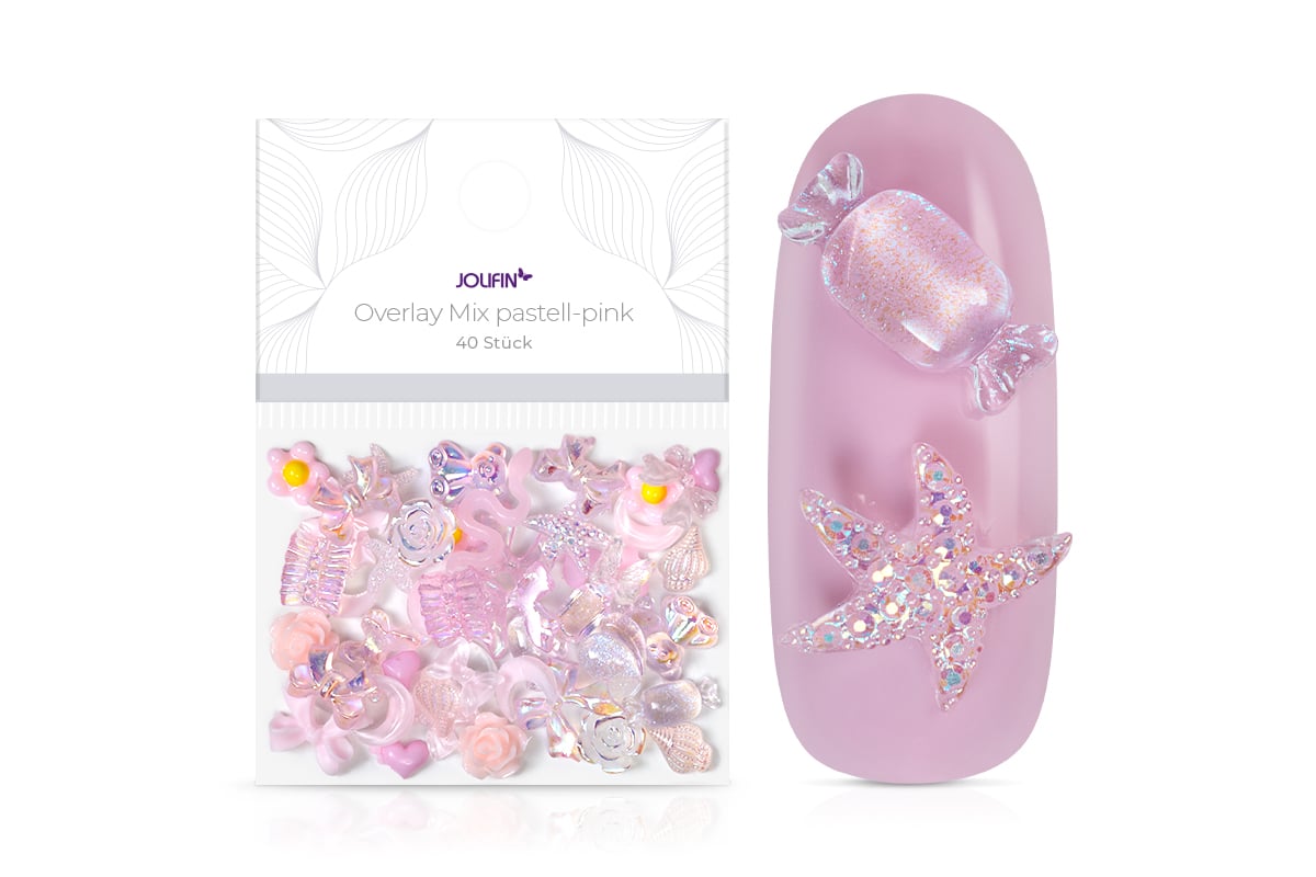 Jolifin Overlay Mix - pastell-pink  40Stk.