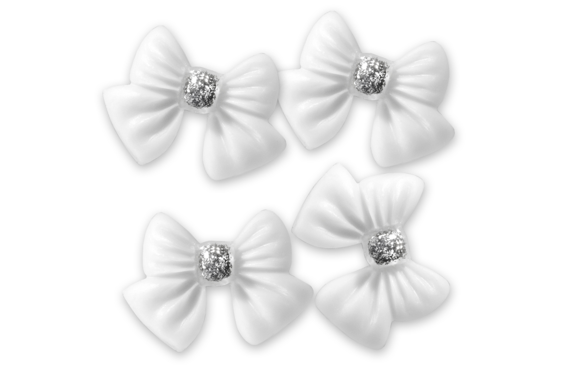 Jolifin Overlay - Bow white silver