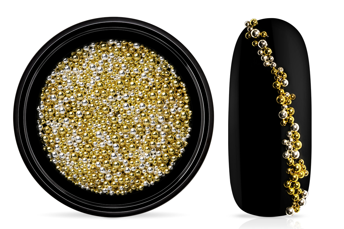 Jolifin LAVENI Magnetic Micro Pearls Mix - silver & gold