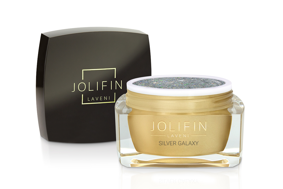 Jolifin LAVENI colour gel - silver galaxy 5ml