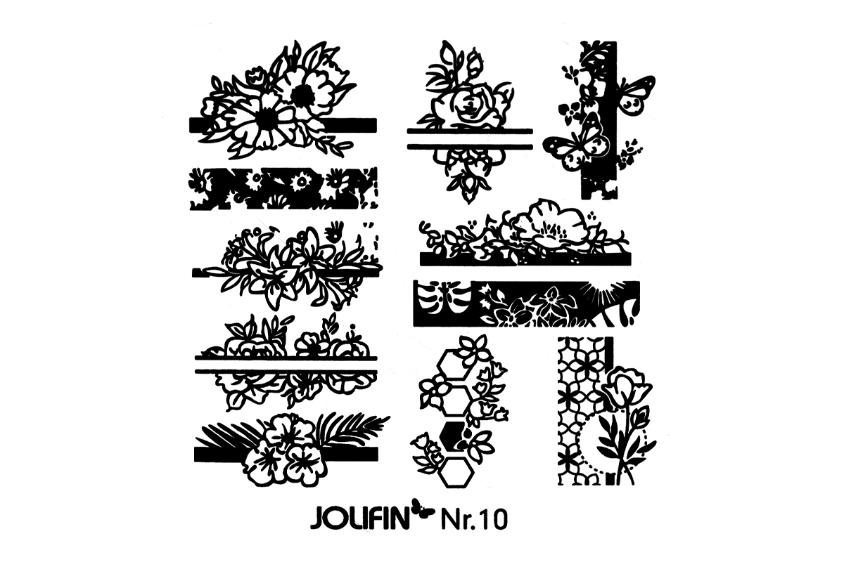 Jolifin Stamping-Schablone Nr. 10