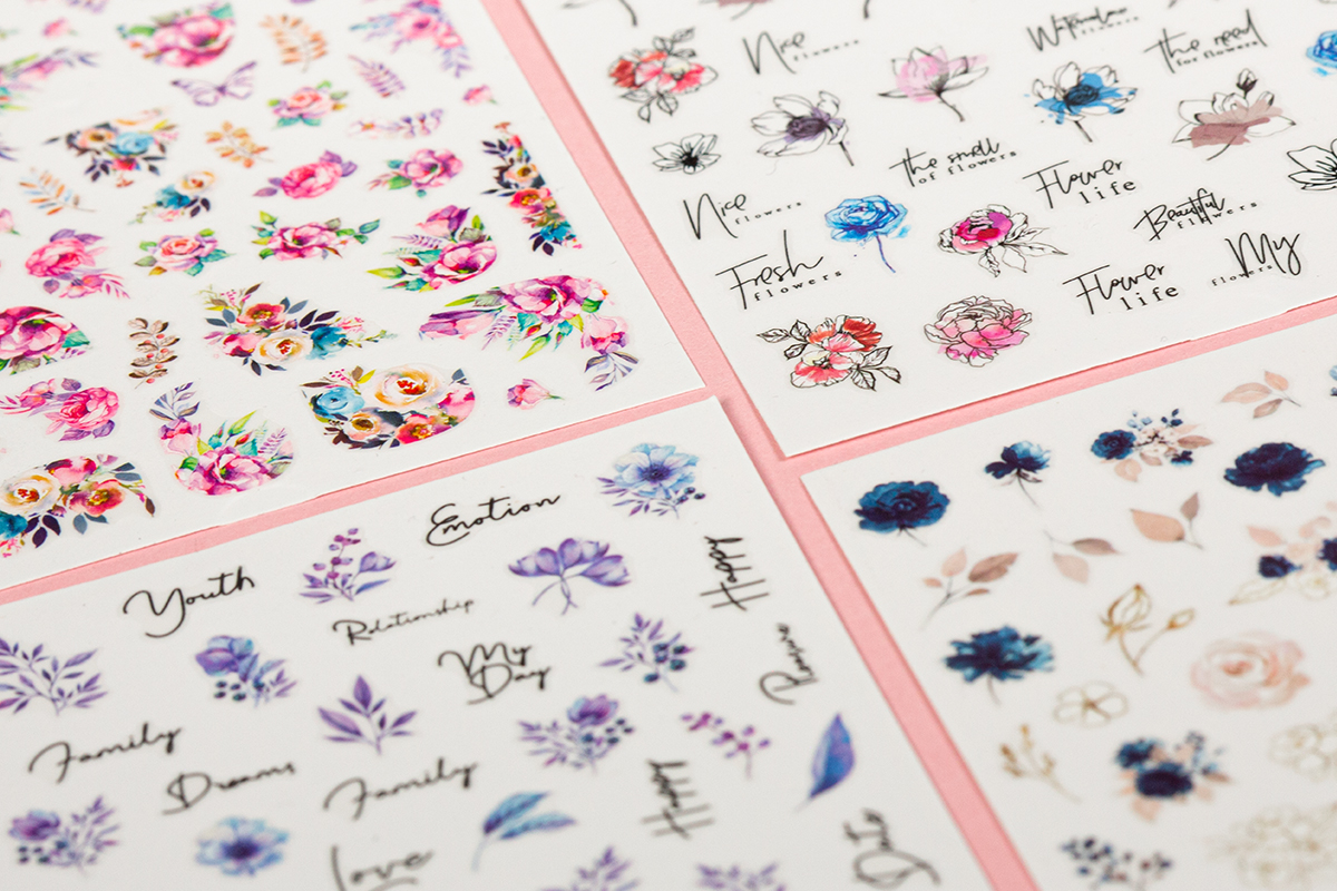 Jolifin LAVENI XL Sticker - Flowers No. 19