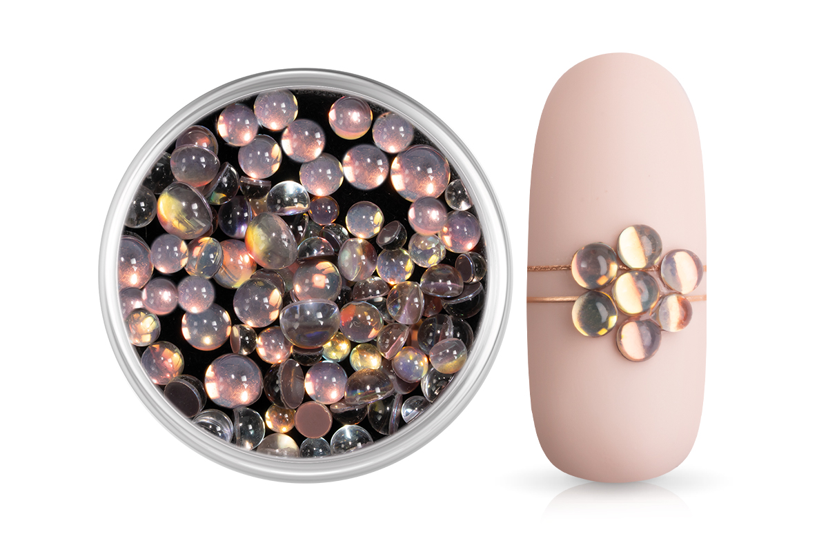 Jolifin Halbperlen - Bubbles Cat-Eye opal-brown