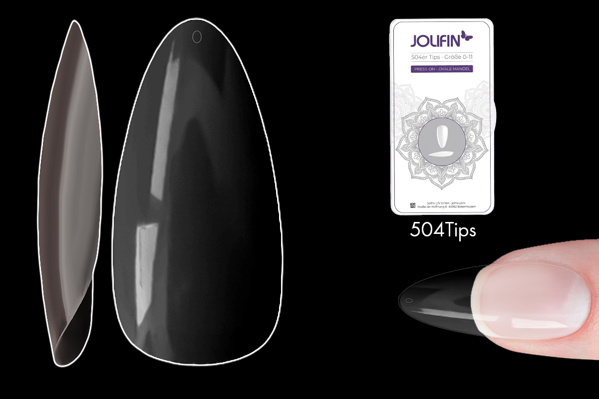 Jolifin 504er Tipbox Press-On - ovale Mandel