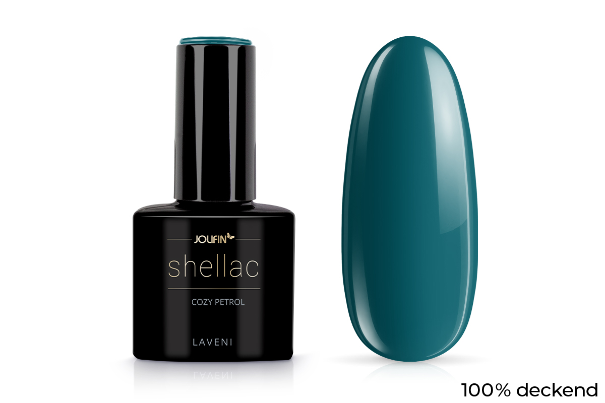 Jolifin LAVENI Shellac - cozy petrol 10ml