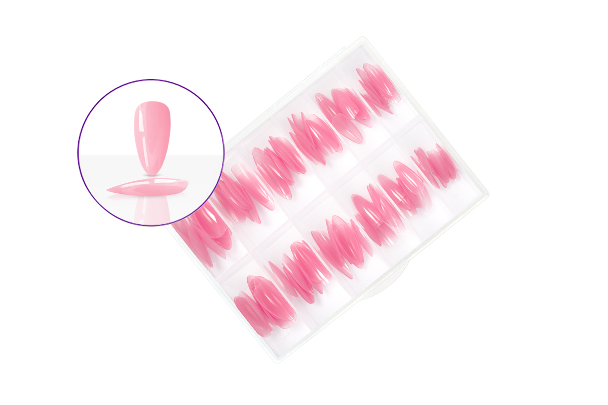 Jolifin 120 Tipbox Press-On oval almond milky pink