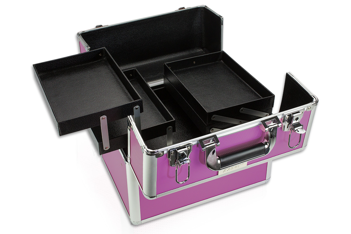 Mobile cosmetics case purple