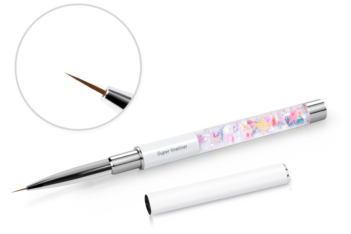 Jolifin Premium Brush Butterfly white - super fineliner short