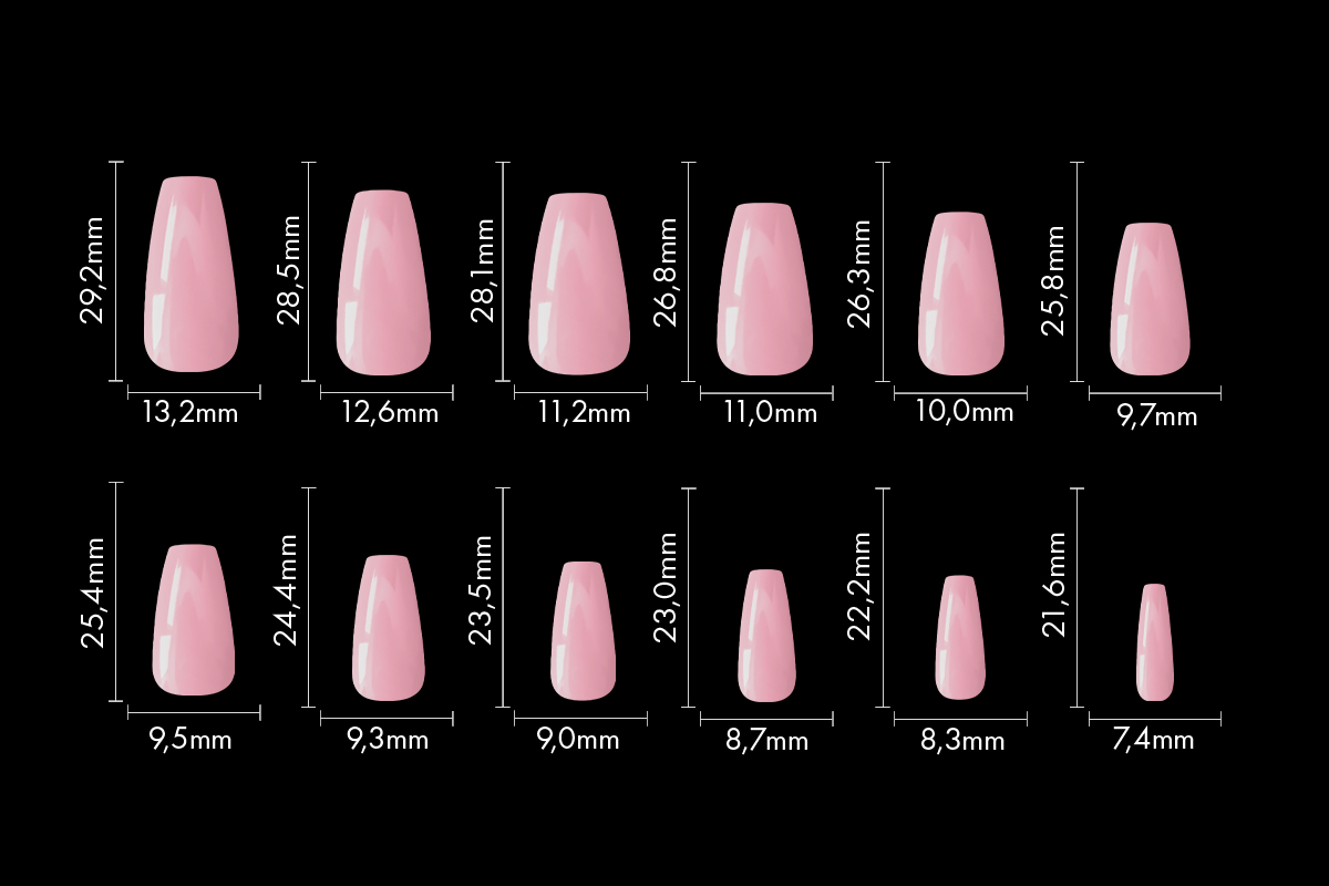 Jolifin 120 Tipbox Press-On Coffin - medium extra strong milky pink