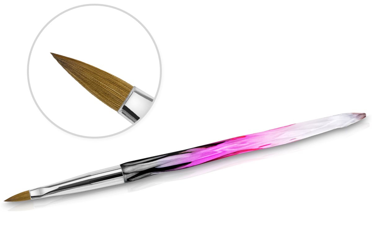 Jolifin Crystal Pink Acryl-Pinsel - Gr. 6