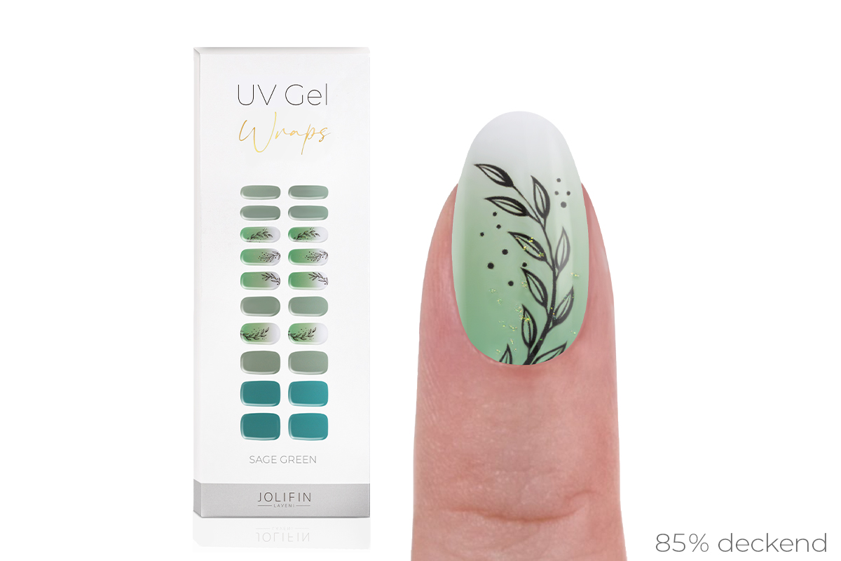 Jolifin LAVENI UV Gel Wraps - sage green