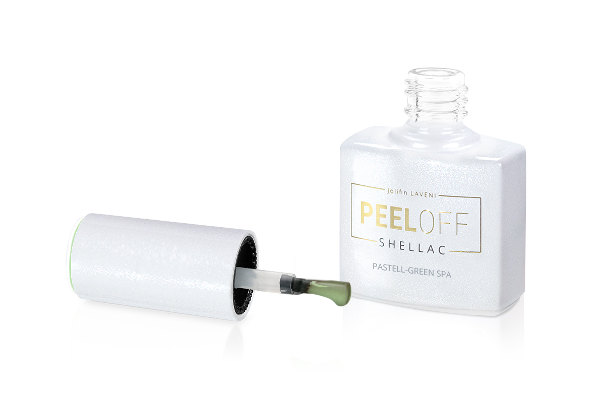 Jolifin LAVENI Shellac PeelOff - pastell-green spa 10ml