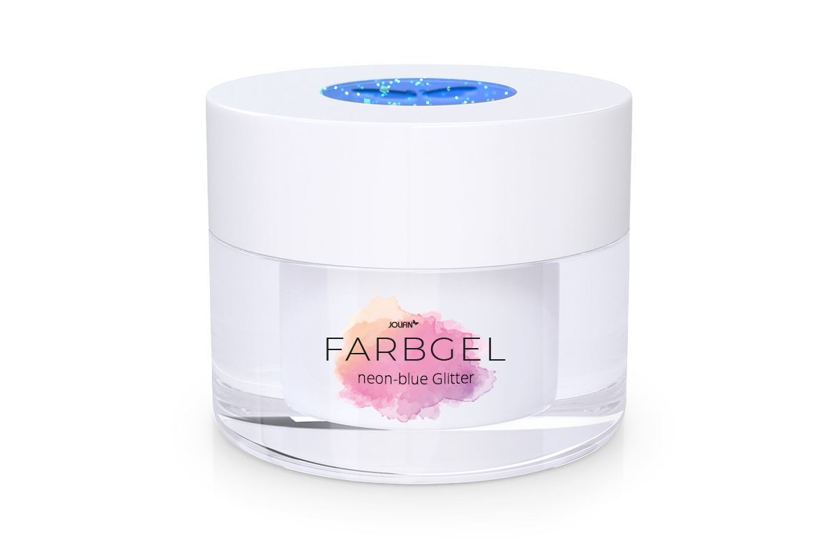 Jolifin colour gel neon blue glitter 5ml
