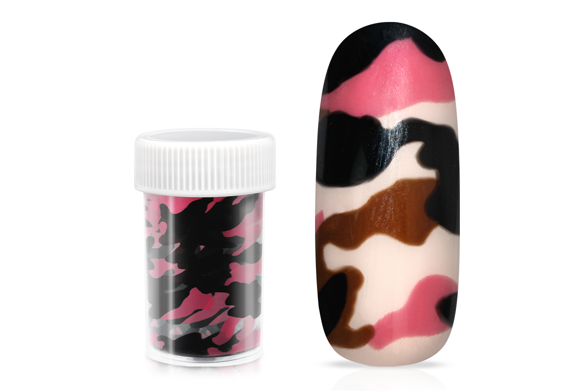 Jolifin Transfer Nagelfolie XL - Camouflage pink