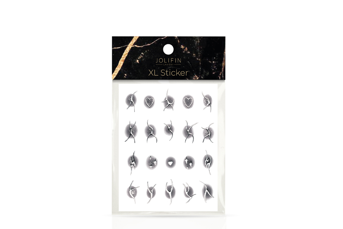 Jolifin LAVENI XL Sticker - silver aura black 