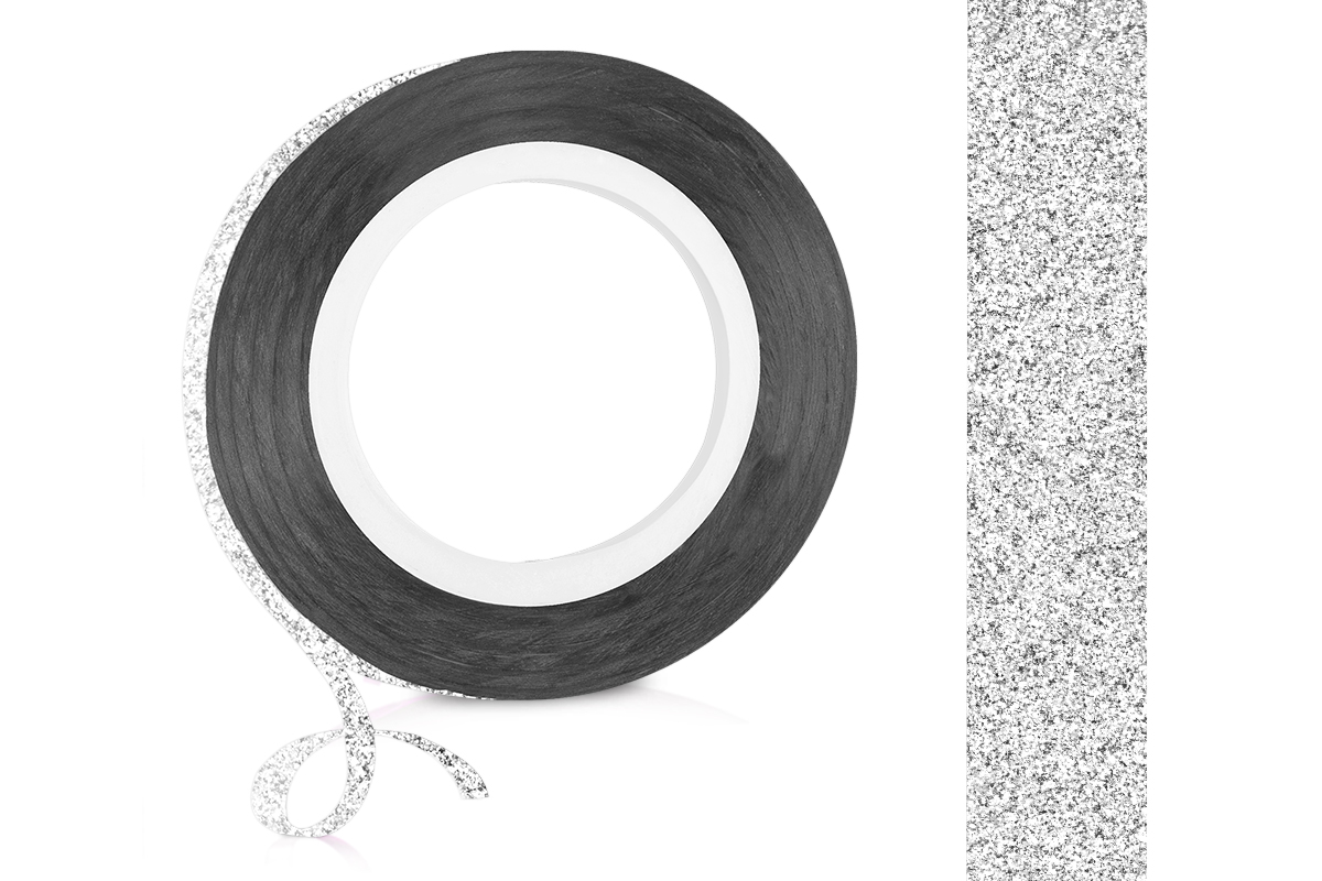 Jolifin Glitter Pinstripes silver 2mm