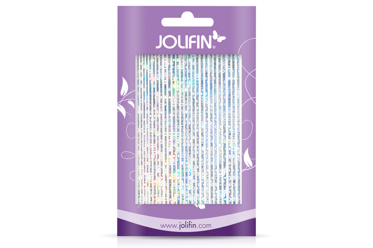 Jolifin Hologram Sticker - Stripes silver Galaxy