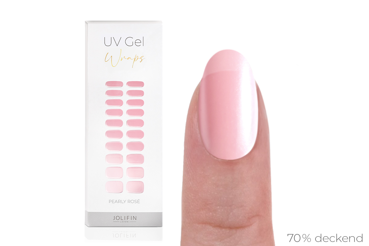 Jolifin LAVENI UV Gel Wraps - pearly rosé