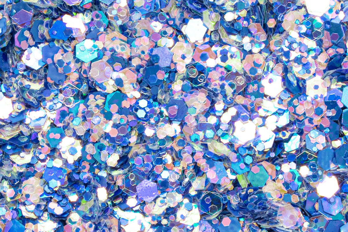 Jolifin LAVENI Sparkle Glitter - hologram blue