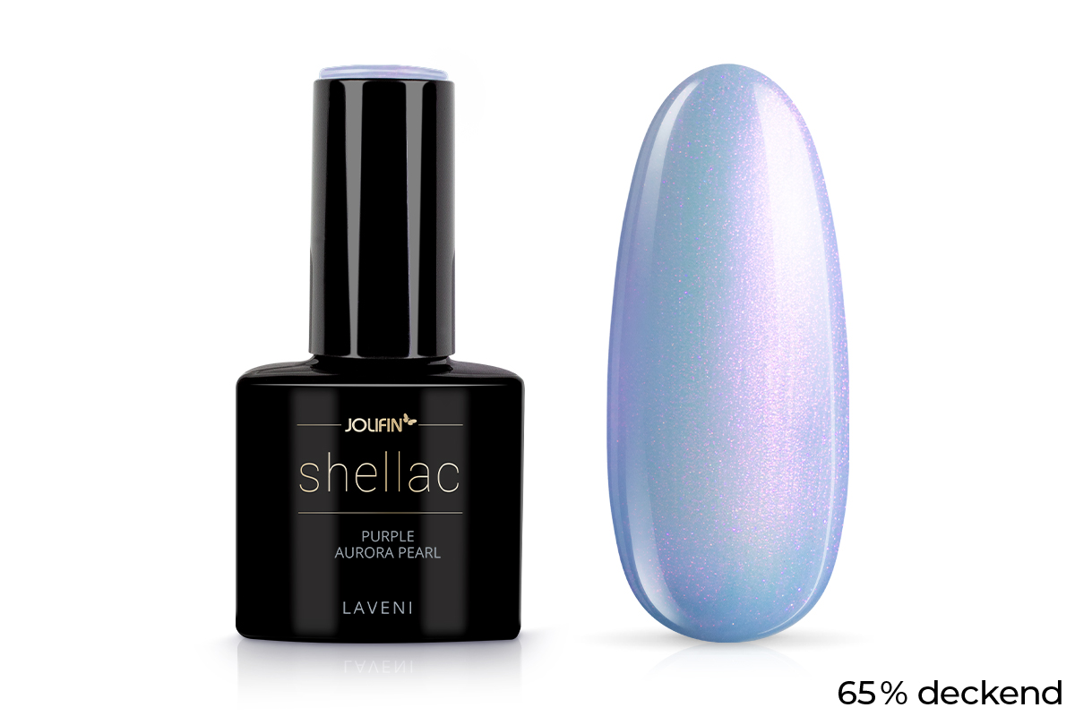 Jolifin LAVENI Shellac - purple aurora pearl 10ml