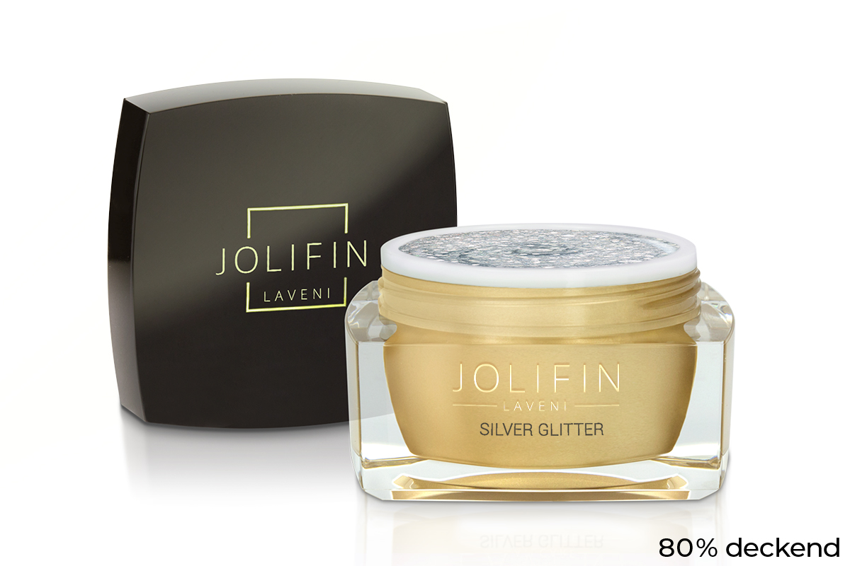 Jolifin LAVENI Colour Gel - silver Glitter 5ml