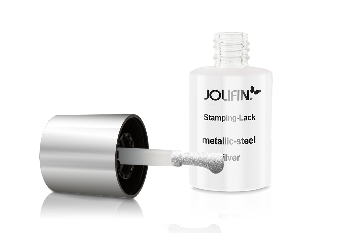 Jolifin Stamping Lacquer - metallic-steel silver 11ml