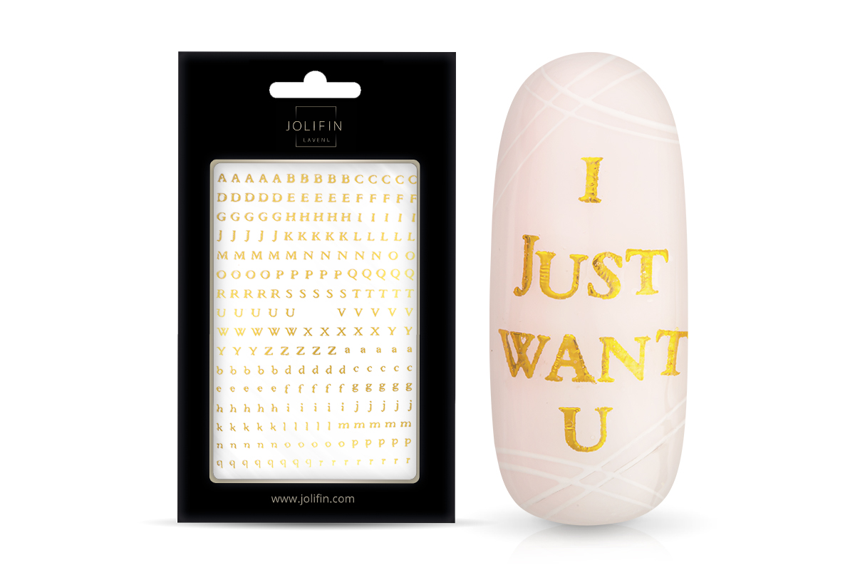 Jolifin LAVENI XL Sticker - ABC mini champagne