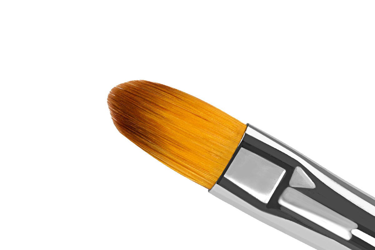 Jolifin Glitter Gel Brush oval size 6