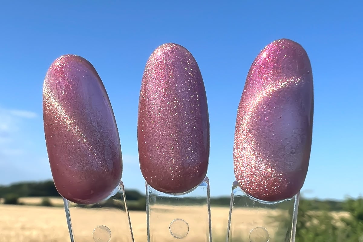 Jolifin LAVENI Shellac - Cat-Eye Aurora magic magenta 10ml