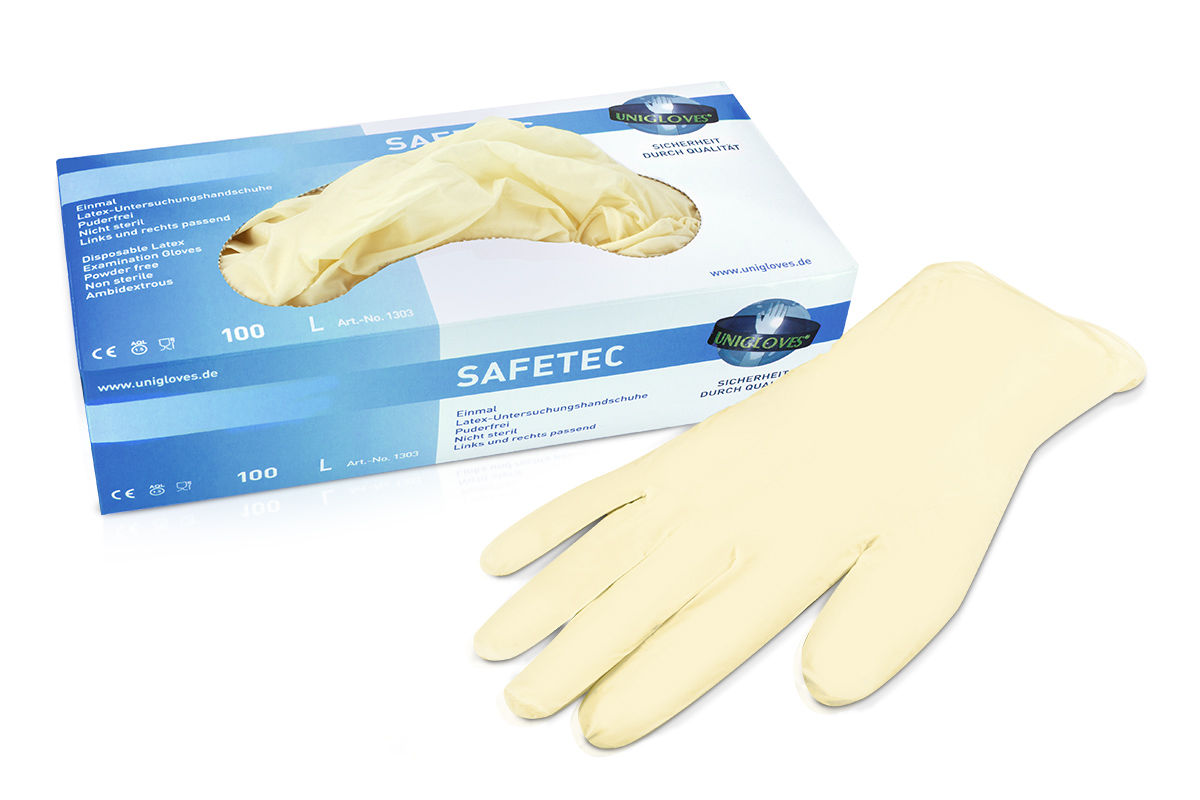 Latex gloves Caregloves size L
