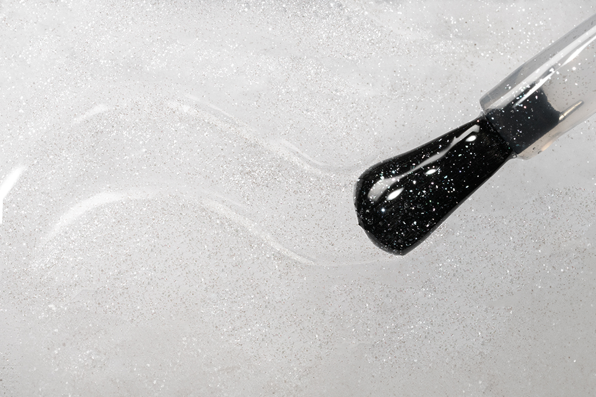 Jolifin LAVENI PRO - Versiegelungs-Gel ohne Schwitzschicht silver Glitter 11ml