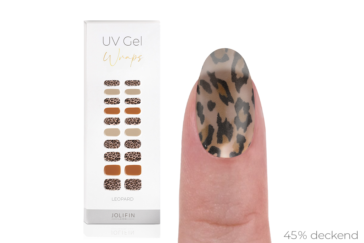 Jolifin LAVENI UV Gel-Wraps - leopard