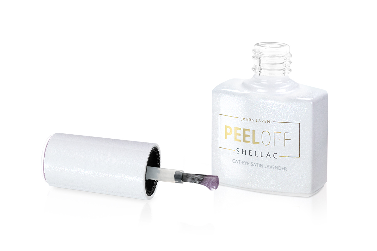 Jolifin LAVENI Shellac PeelOff - Cat-Eye satin lavender 10ml