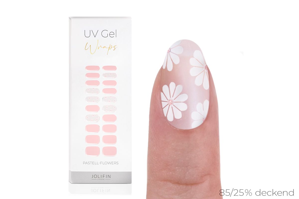 Jolifin LAVENI UV Gel Wraps - pastel-flowers Jolifin LAVENI UV Gel Wraps - pastel-flowers