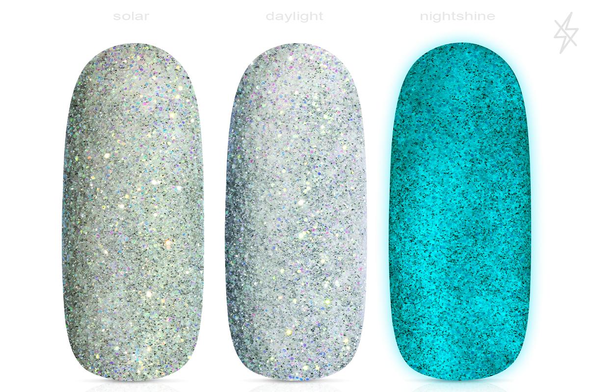 Jolifin LAVENI FlashOn Nightshine Solar Glitter - green-mint