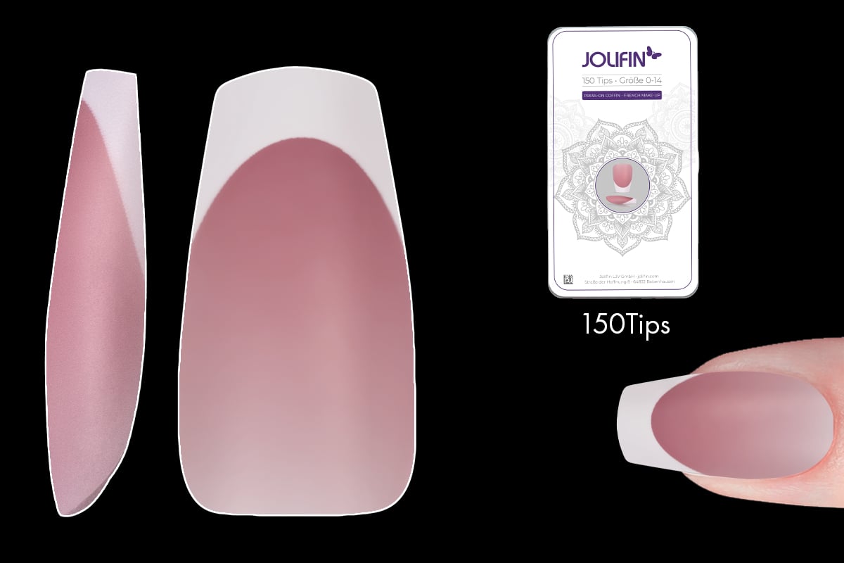 Jolifin 150er Tipbox Press-On Coffin - French make-up