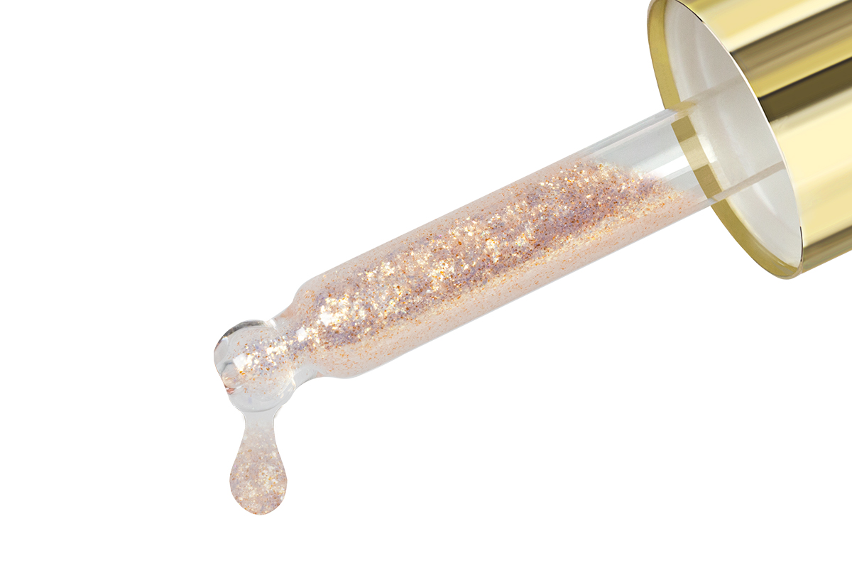 Jolifin LAVENI Nagelöl - luxury rose Glitter 10ml